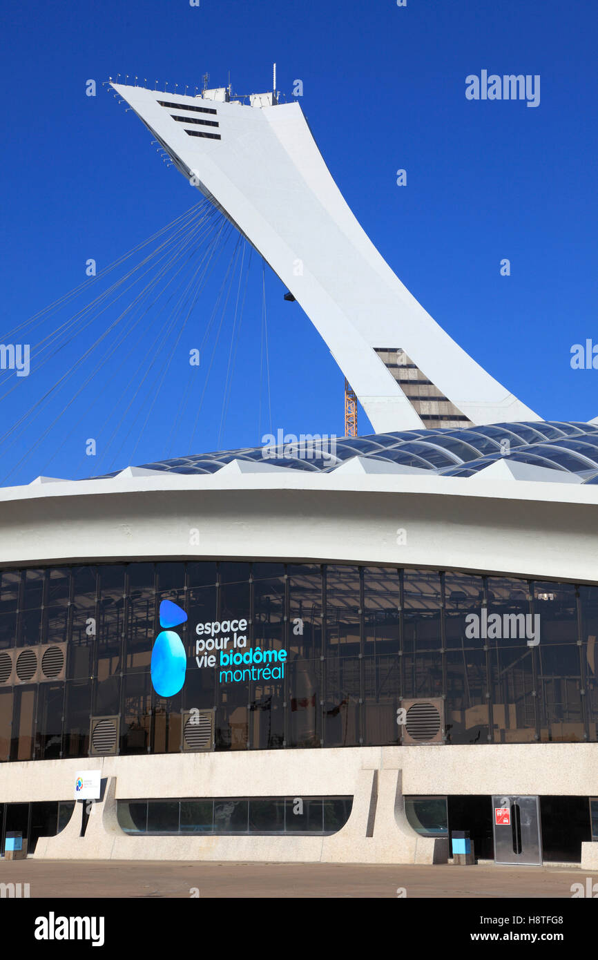 Canada, Quebec, Montreal, Olympic Stadium, Biodome, Stock Photo