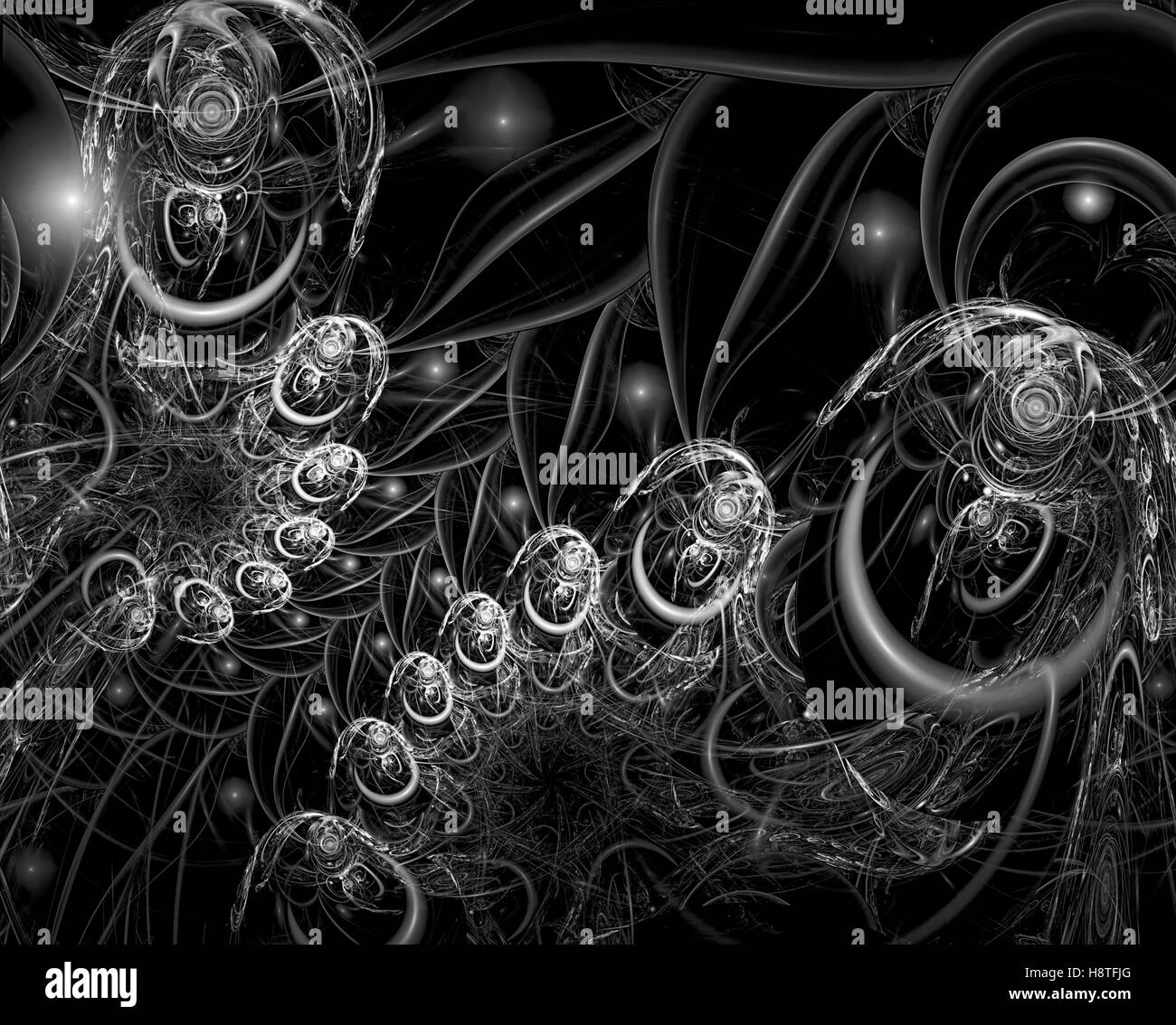 Fractal globe Black and White Stock Photos & Images - Alamy