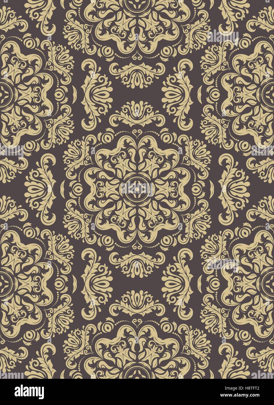 Seamless Damask Vector Background Stock Vector Image & Art - Alamy