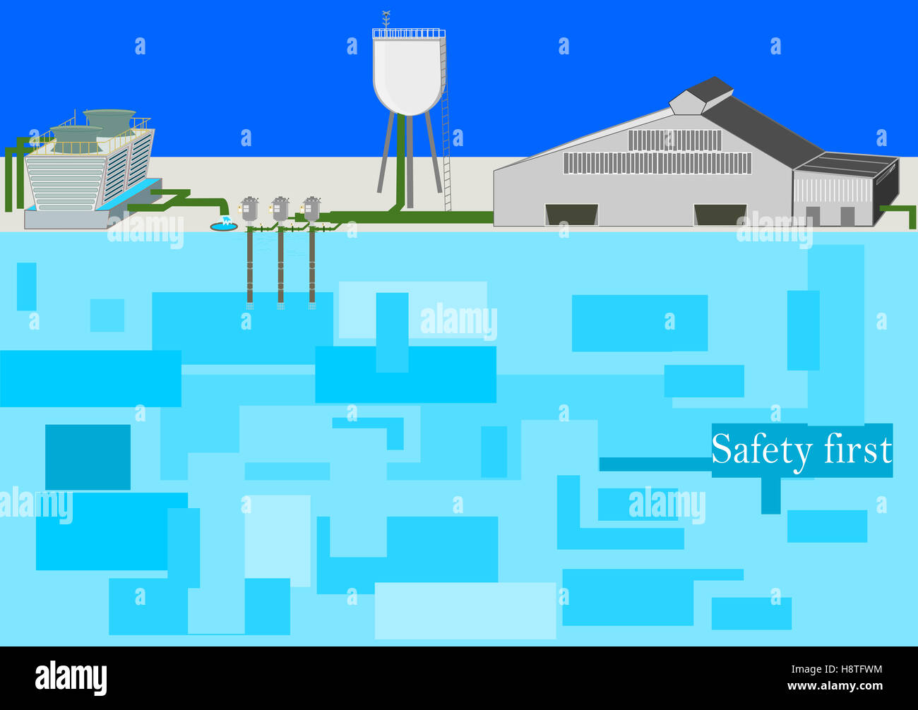 Safety first on industries. Safe work Stock Photo Alamy