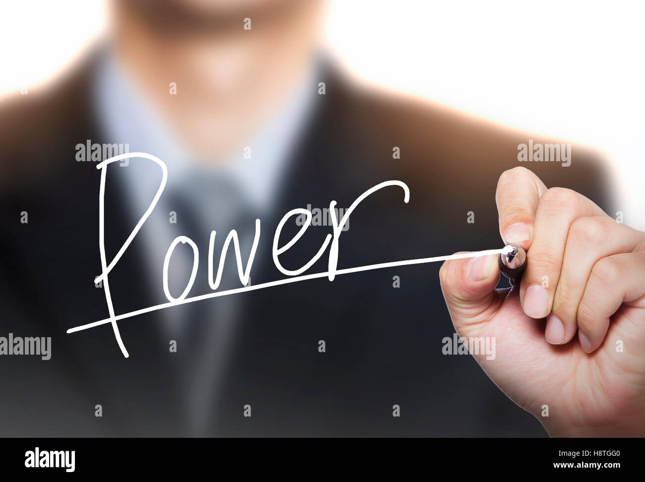 power written by hand, hand writing on transparent board, photo Stock ...