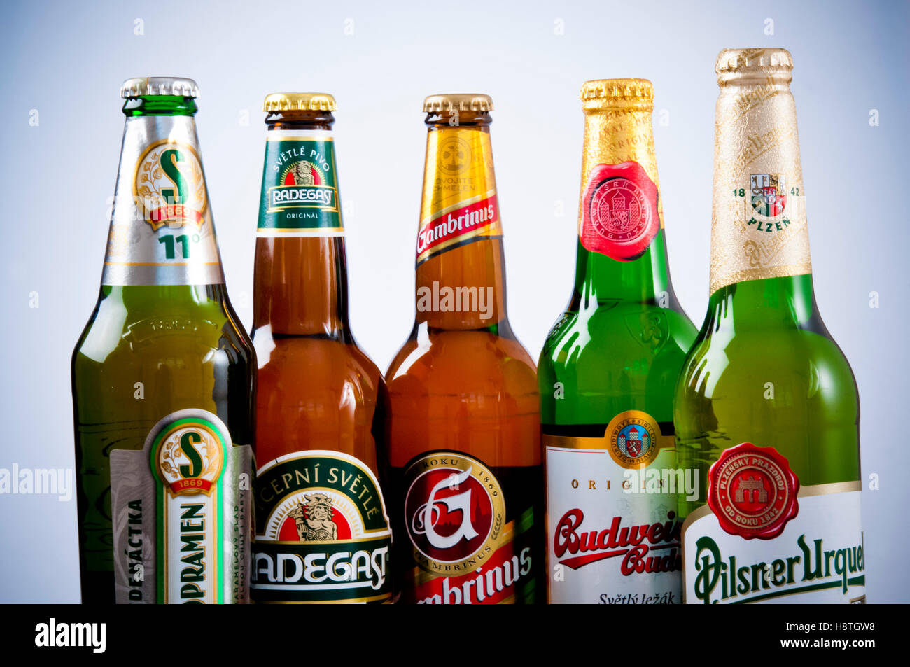 Czech beer in bottle Stock Photo