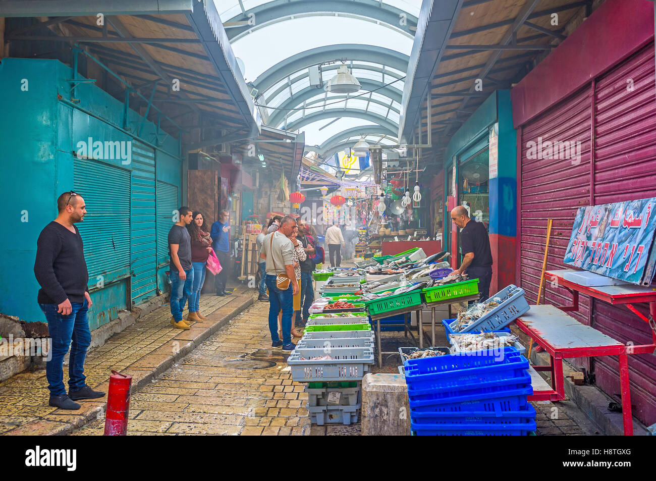 The Turkish Bazaar is the place of tourist interest, people watch the local goods, buy cheap eats and souvenirs Stock Photo