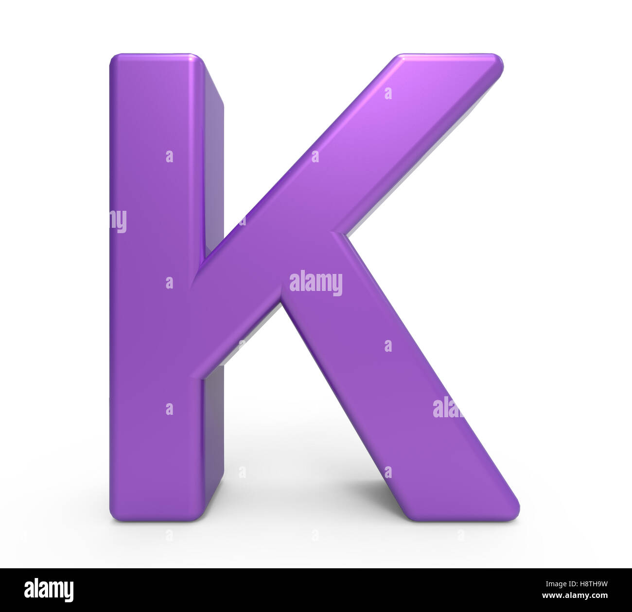 3d rendering purple letter K isolated white background Stock Photo - Alamy