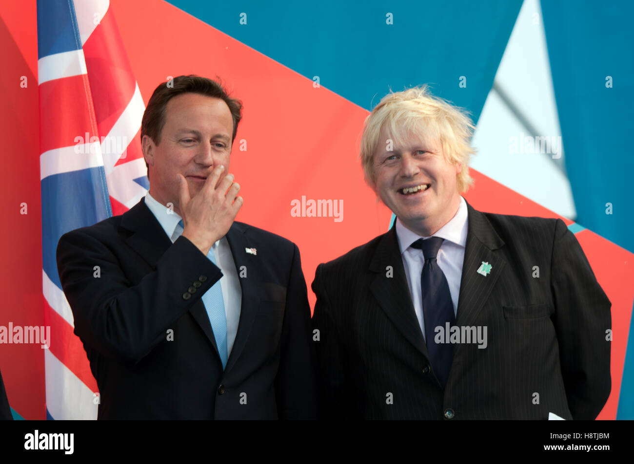 David Cameron and Boris Johnson, at the One Year To Go ceremony for the