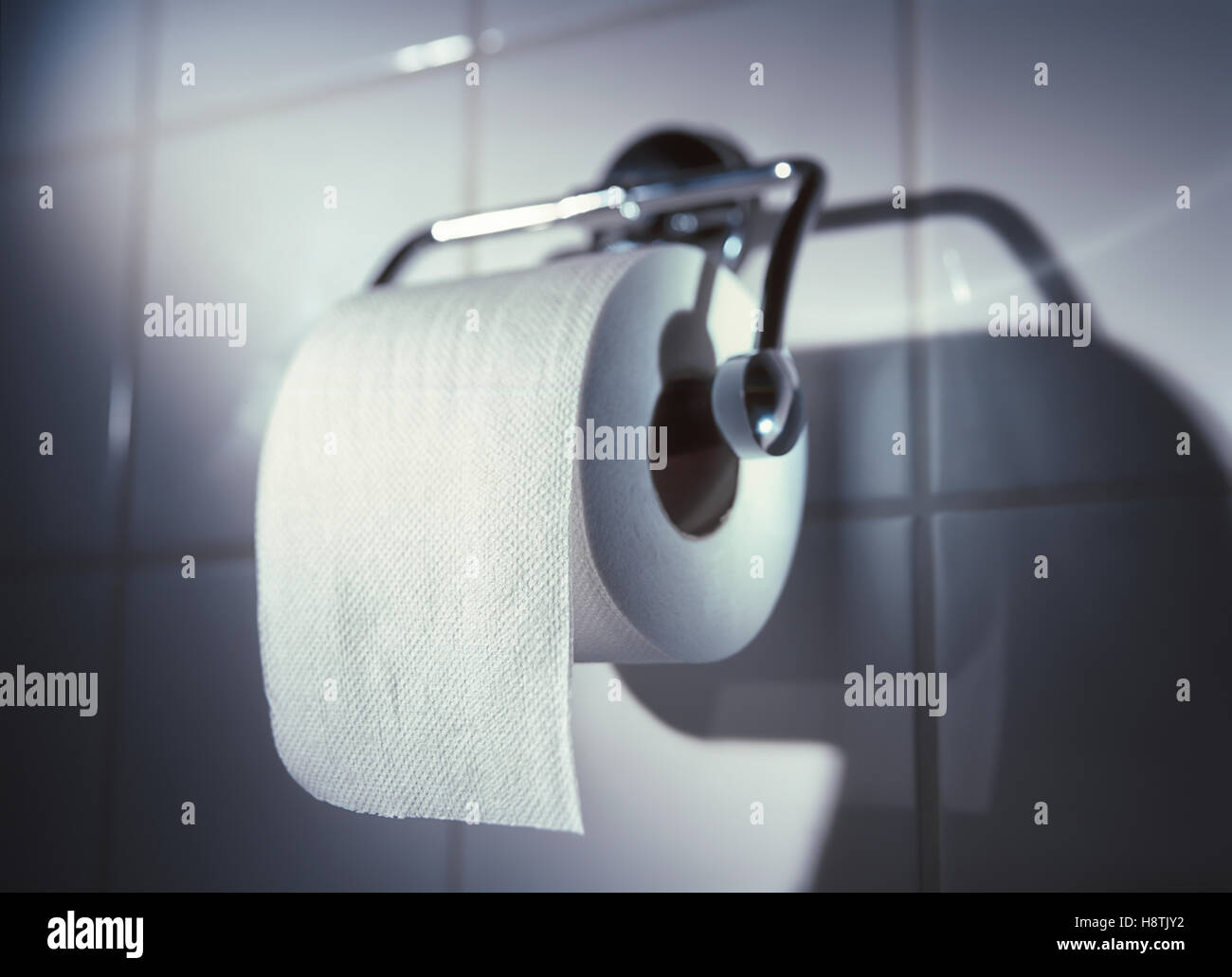 Toilet paper close up Stock Photo