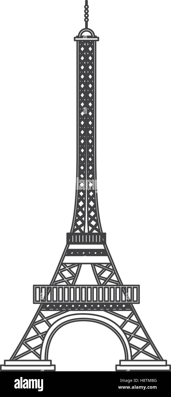 eiffel tower paris landmark vector illustration design Stock Vector