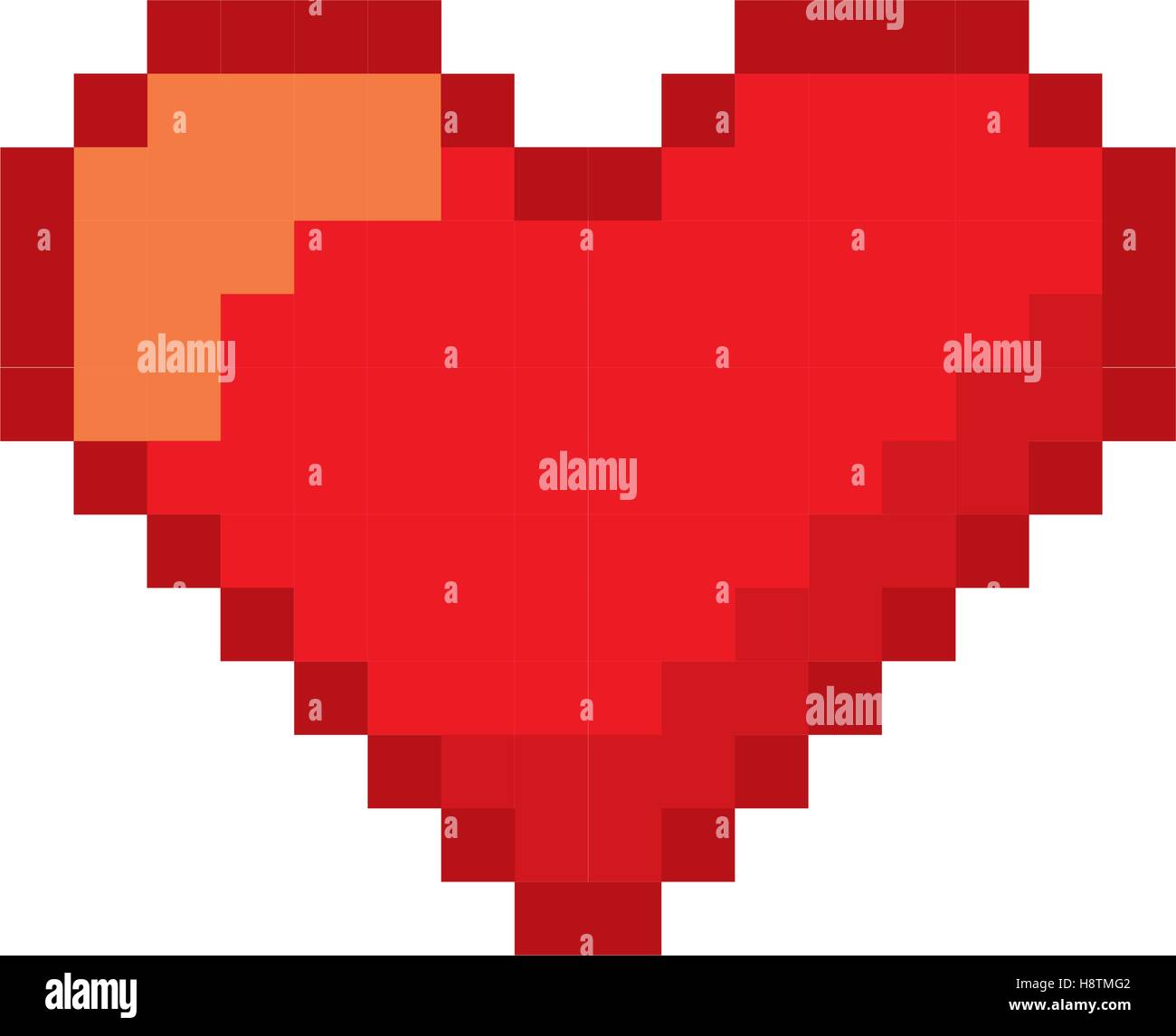 heart love pixelated icon vector illustration design Stock Vector Image ...