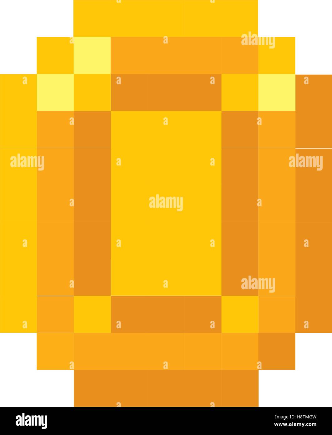 coin gold pixelated icon vector illustration design Stock Vector Image ...