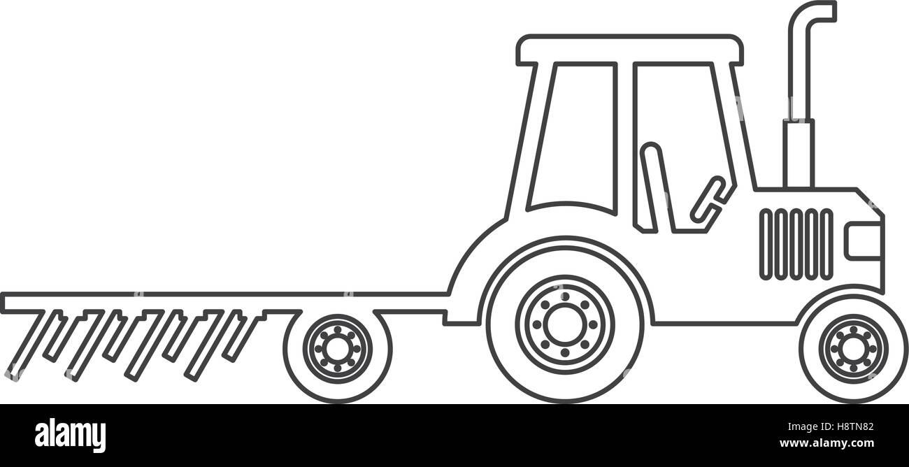 tractor farm vehicle isolated icon vector illustration design Stock ...