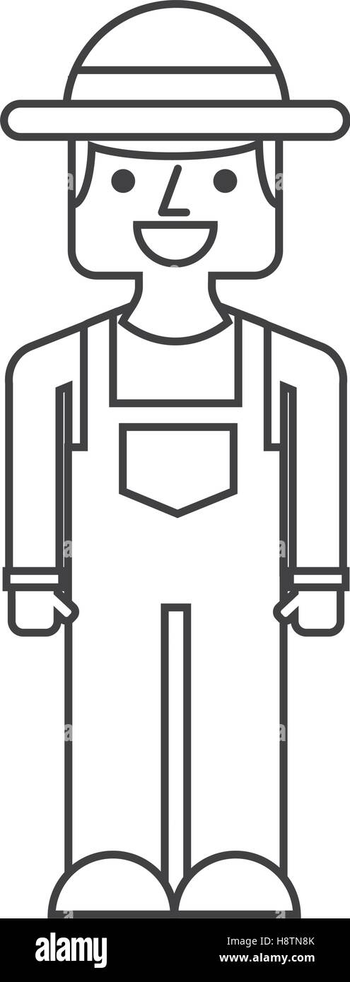 farmer character isolated icon vector illustration design Stock Vector ...