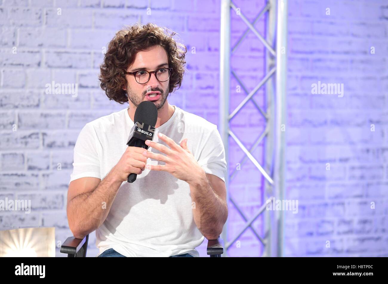 Joe Wicks speaking at an AOL BUILD series London event at AOL's Capper Street in London. Stock Photo