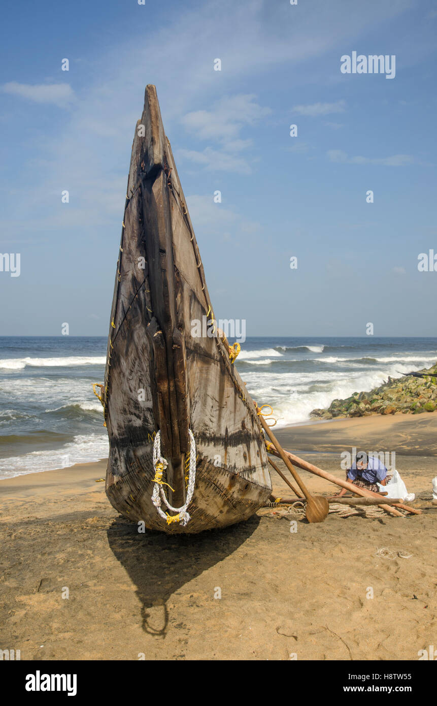 A fishing boat, Varkala, Kerala, India Stock Photo Alamy