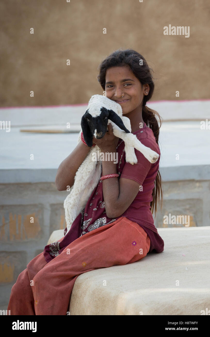 Rural indian village girl hi-res stock photography and images - Alamy