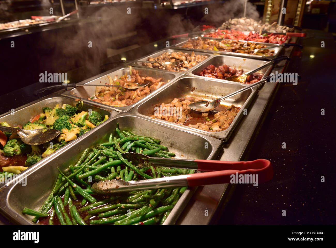 Buffet selection in “all you can eat” restaurant Stock Photo