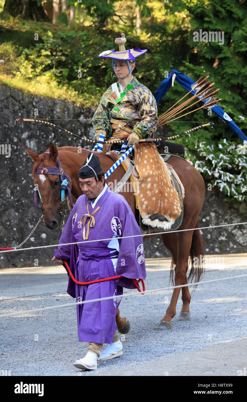 Yabusame Ritual Japan, Nikko, festival, Yabusame archery ritual, people Stock Photo - Alamy