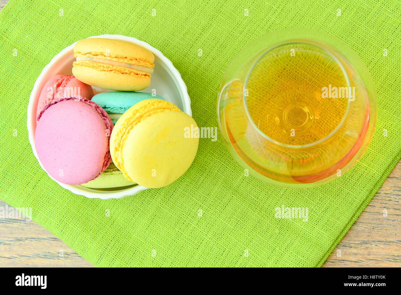 Sweet and Colourful French Macaroons Stock Photo