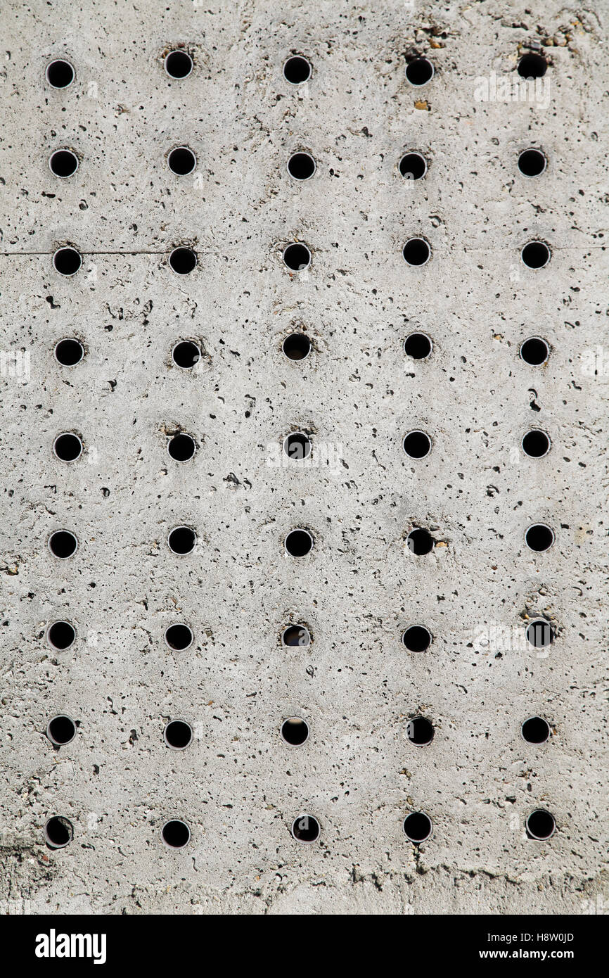 Detail of concrete cement block with holes Stock Photo Alamy