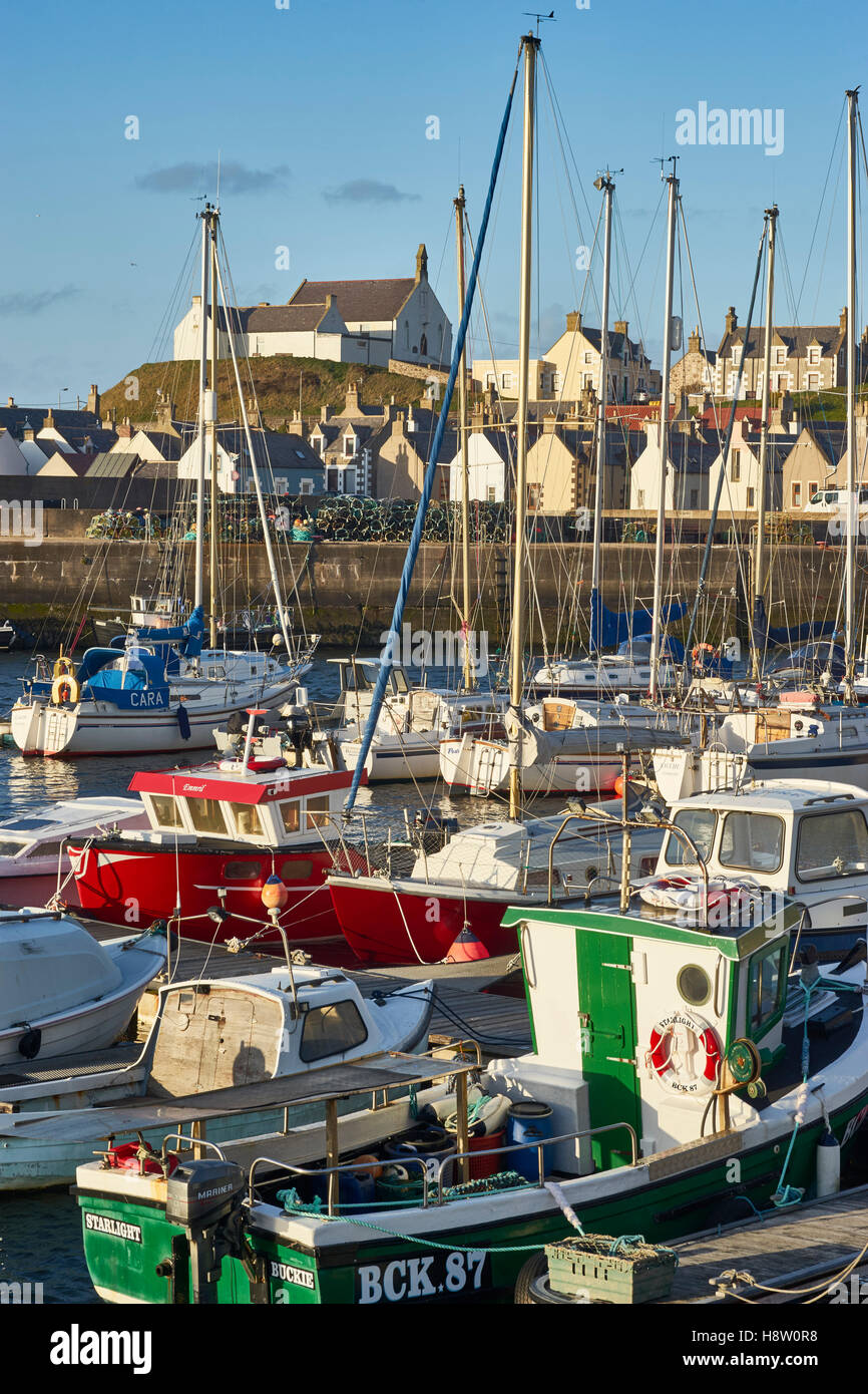 Findochty harbour, Moray, Scotland Stock Photo
