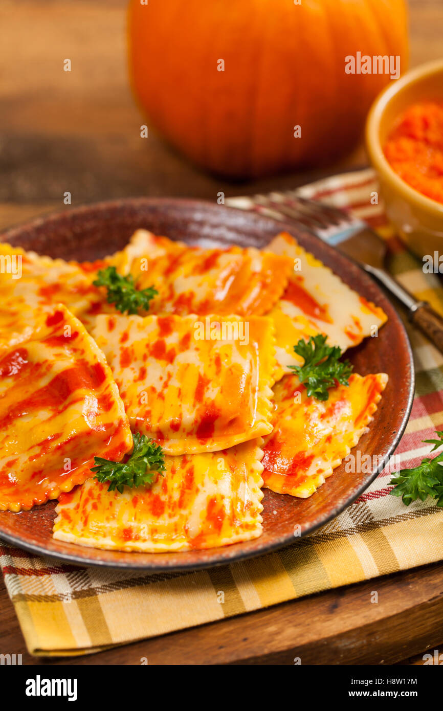 Roasted Pumpkin Ravioli Stock Photo - Alamy