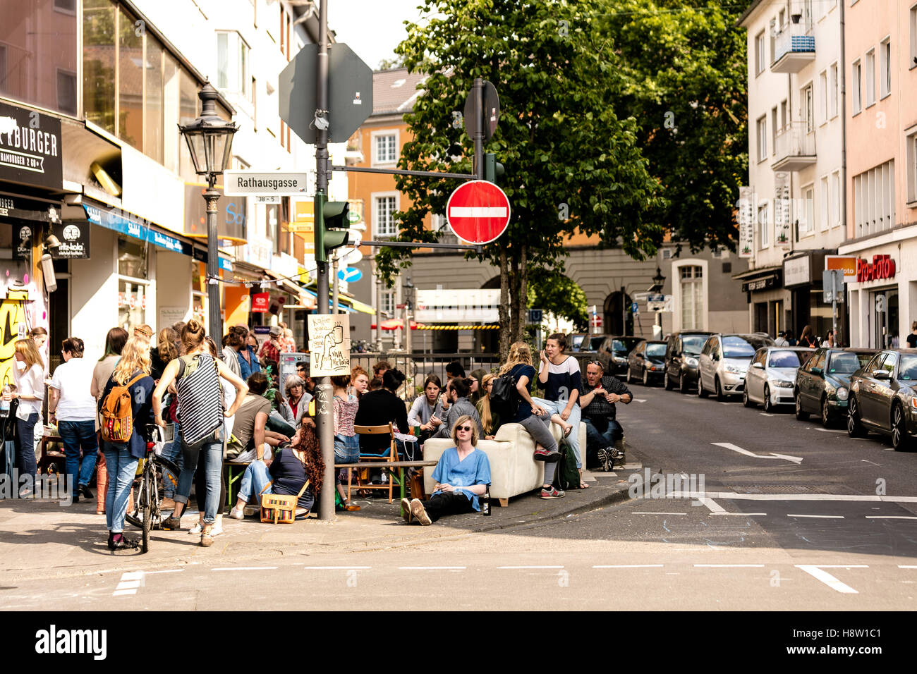 Street scene Bonn, Germany Stock Photo