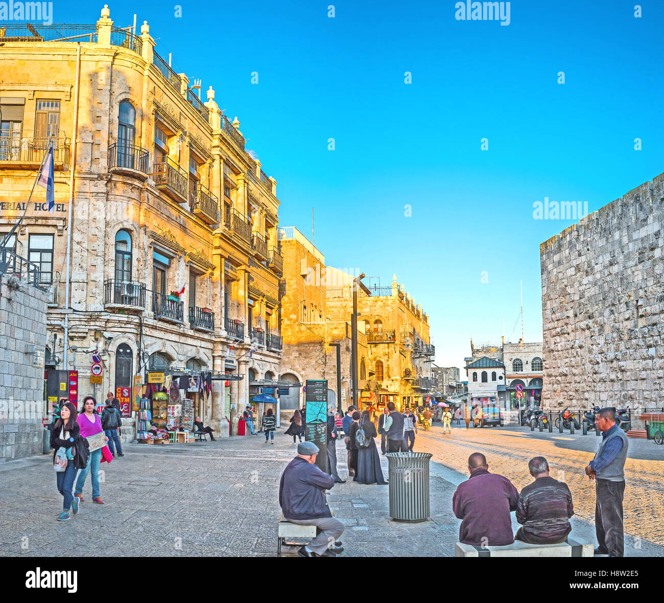 The street of Omar Ben el-Hatab, running through the Jaffa Gate, is ...