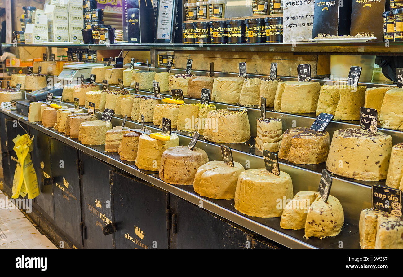 The halva is famous Eastern dessert, made from tahini (sesame paste