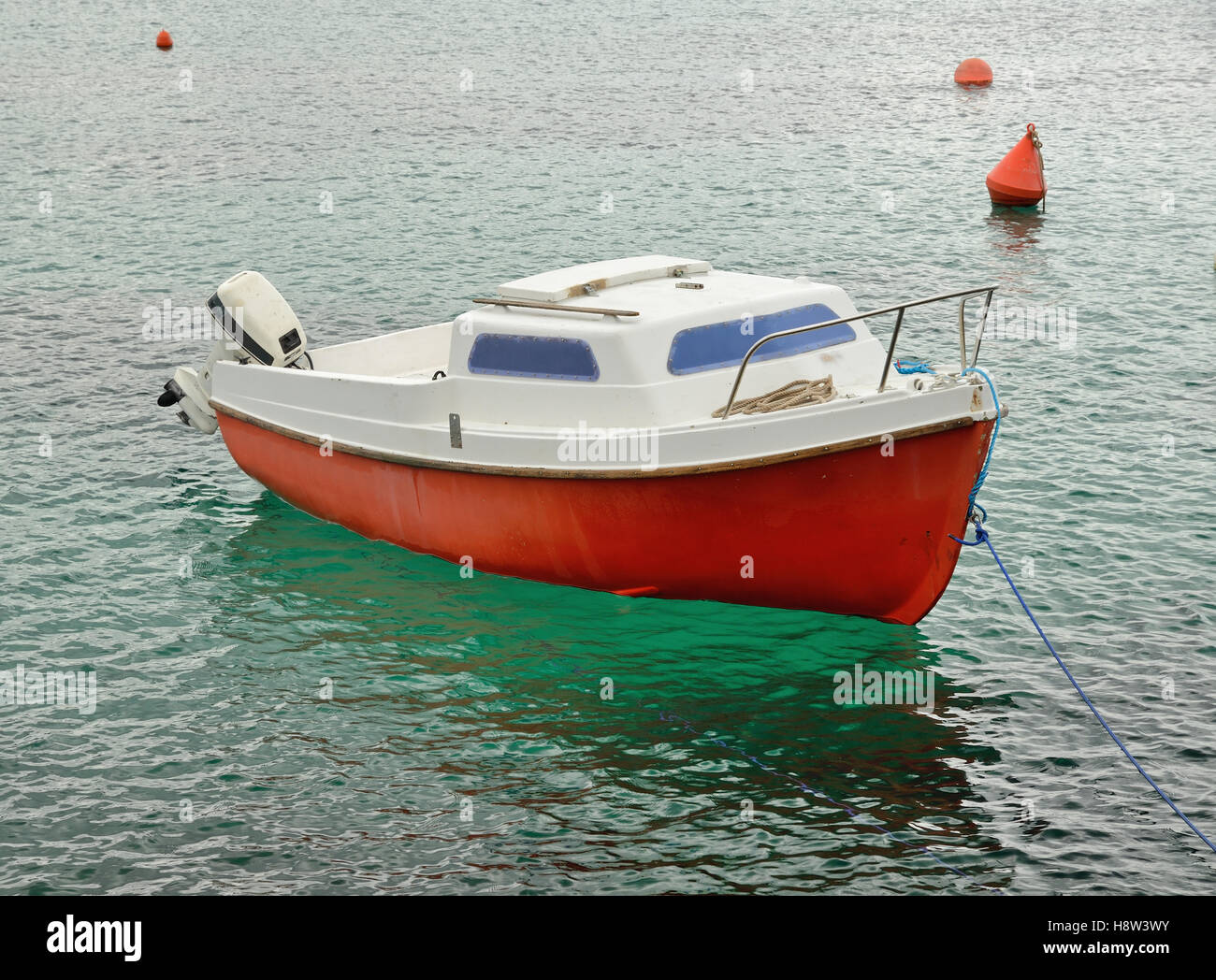 Boat with an outboard motor Stock Photo Alamy