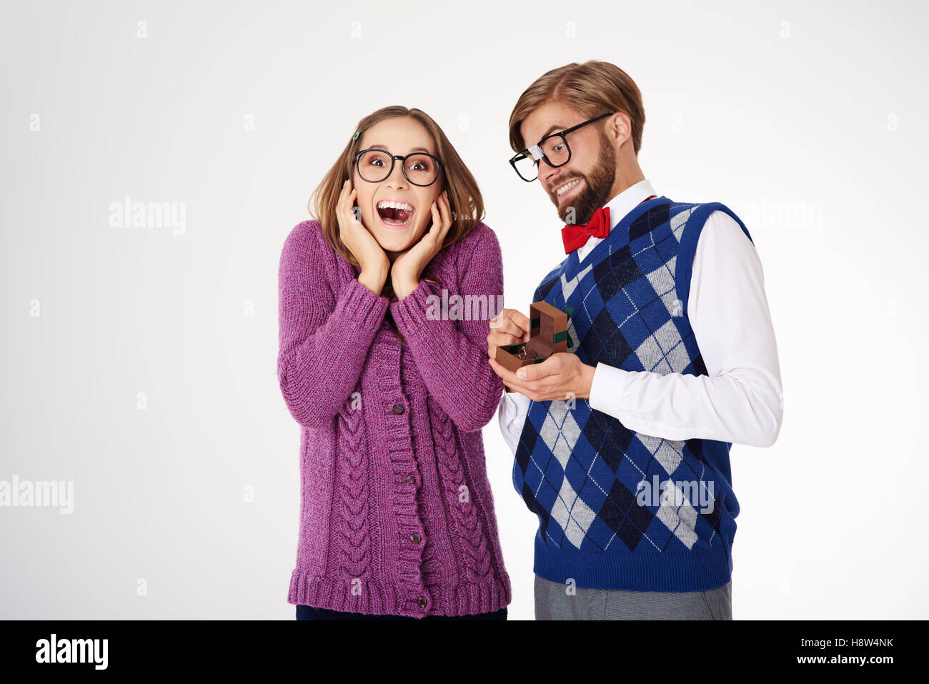 And finally they are engaged Stock Photo - Alamy