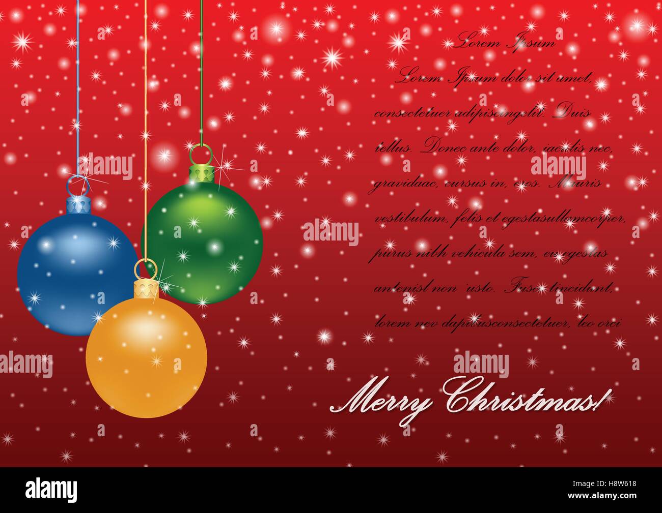 Vector Christmas background with glossy balls EPS10 Stock Vector Image ...