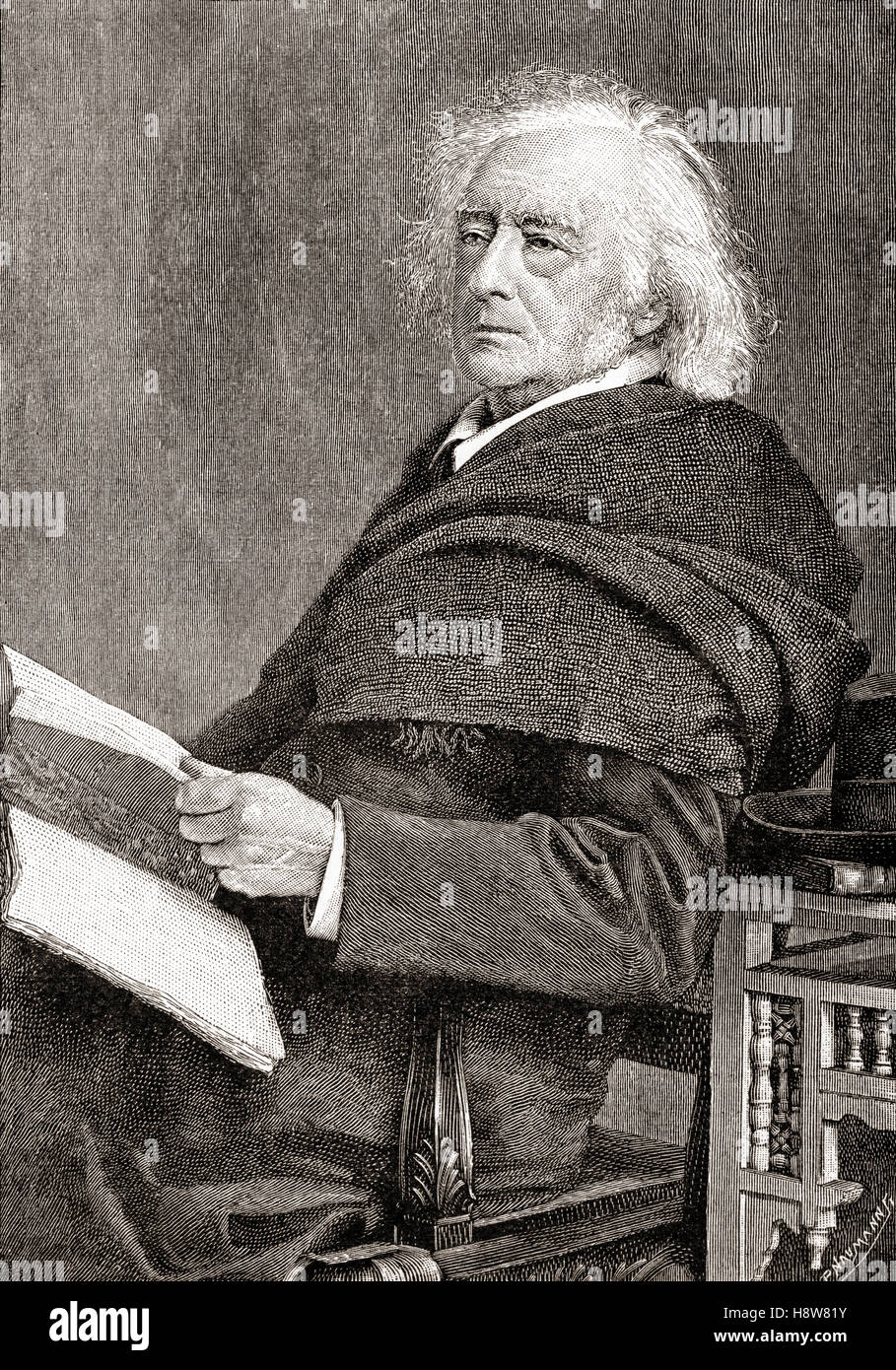 John Stuart Blackie, 1809 –  1895.  Scottish scholar, poet and man of letters. Stock Photo