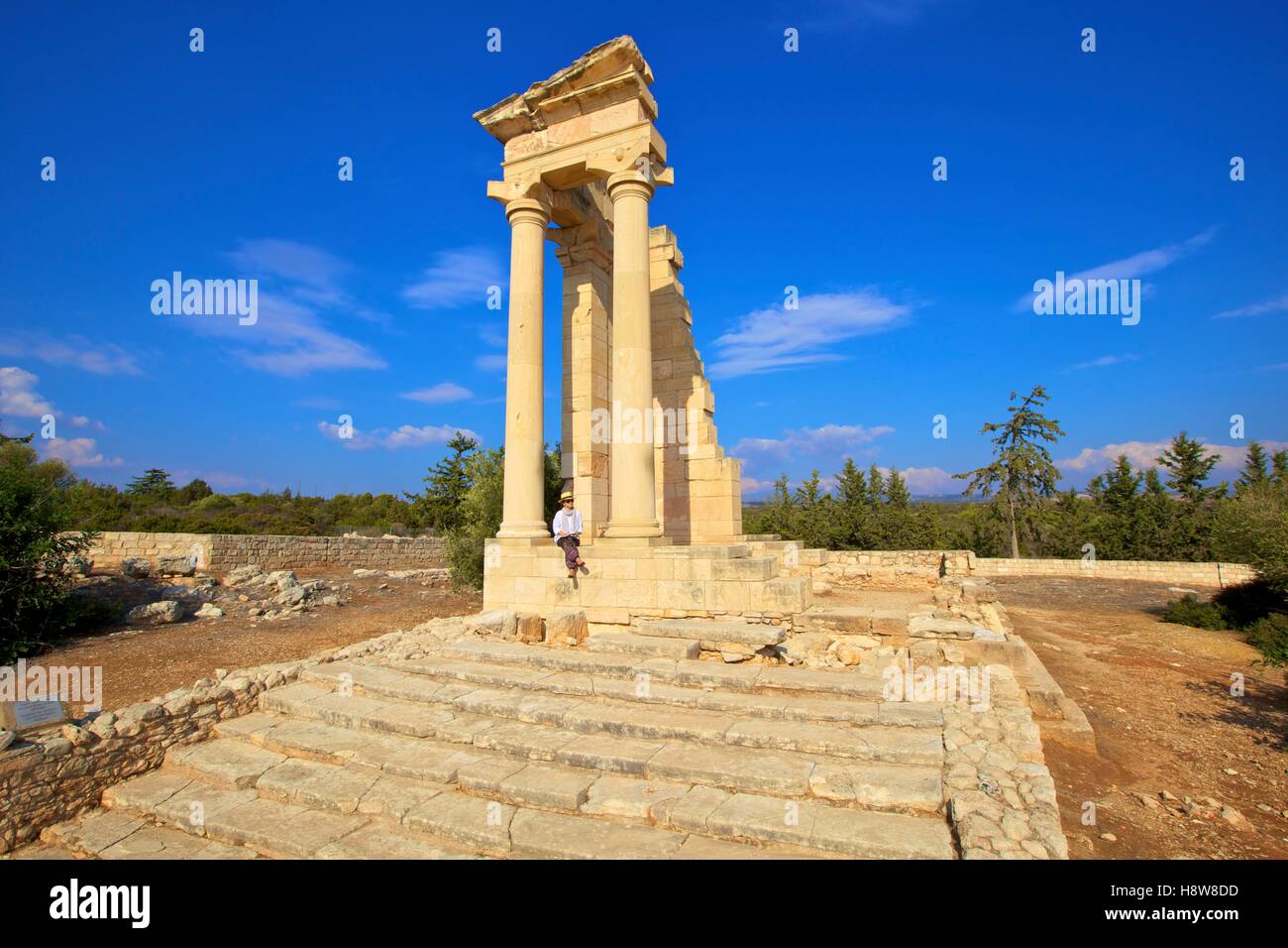 Temple of Apollo, Kourion, Cyprus, Eastern Mediterranean Sea Stock