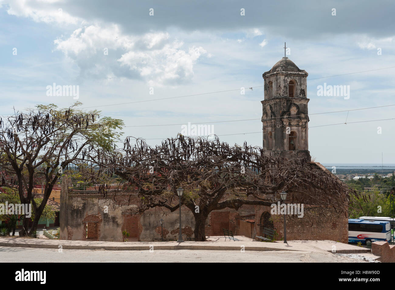 Old colonial church ruins in Trinidad, Cuba Stock Photo