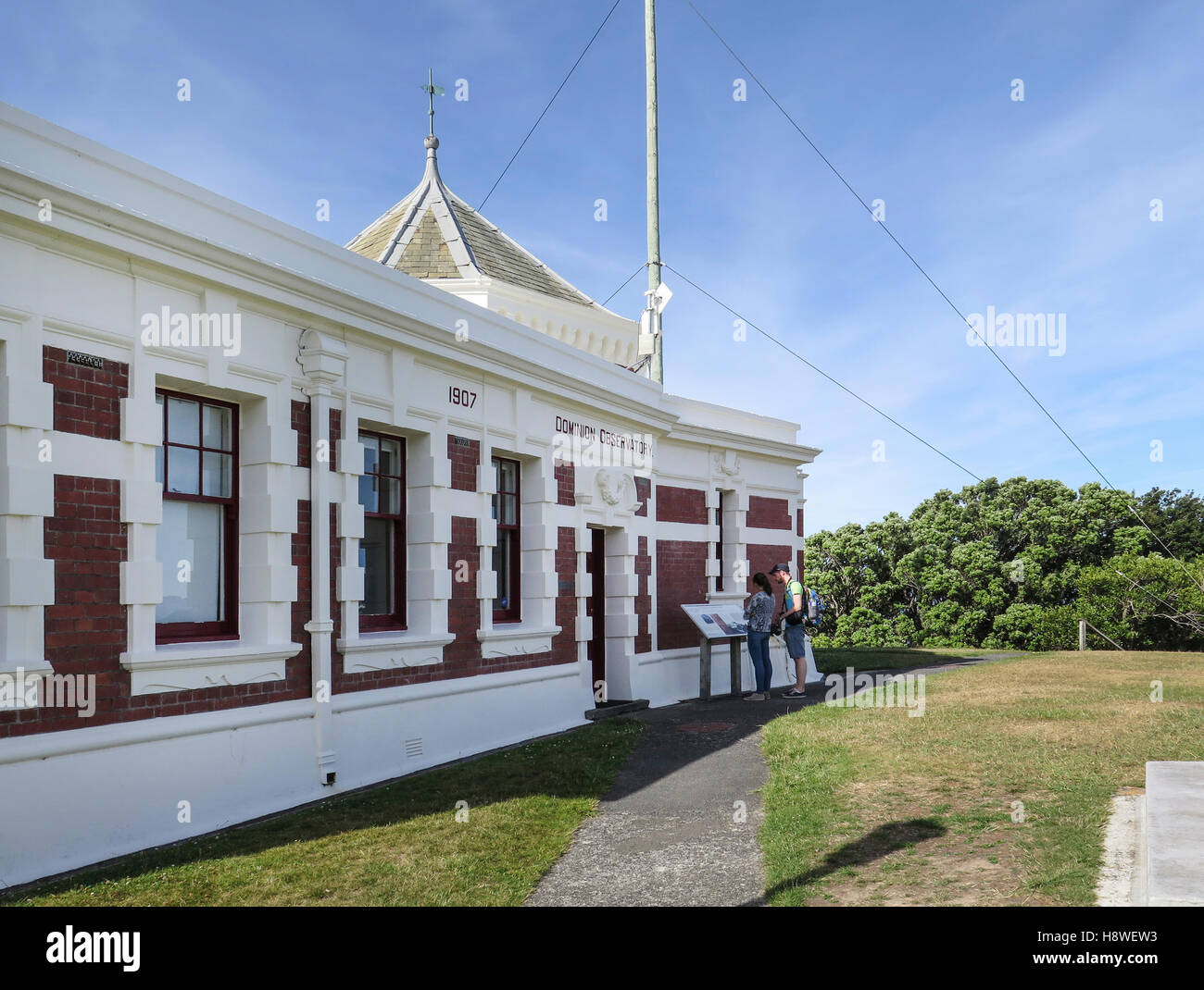 Dominion Observatory at the Botanical Gardens in Wellington, New Zealand Stock Photo