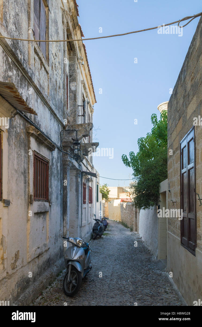 Rhodes Old Town Stock Photo Alamy