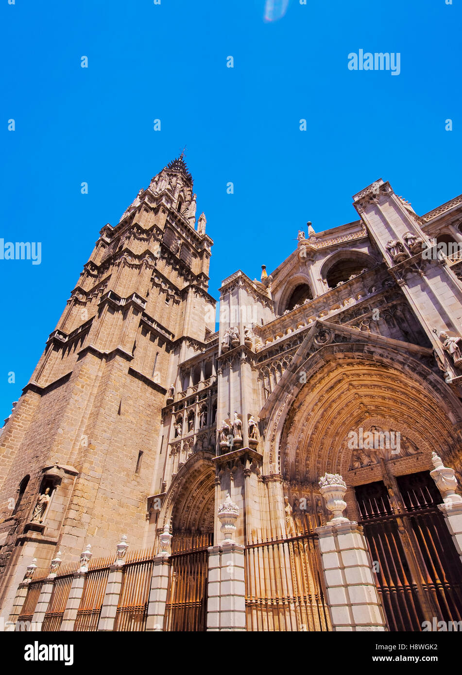 Spain, Castile La Mancha, Toledo, View of the Cathedral of Toledo Stock