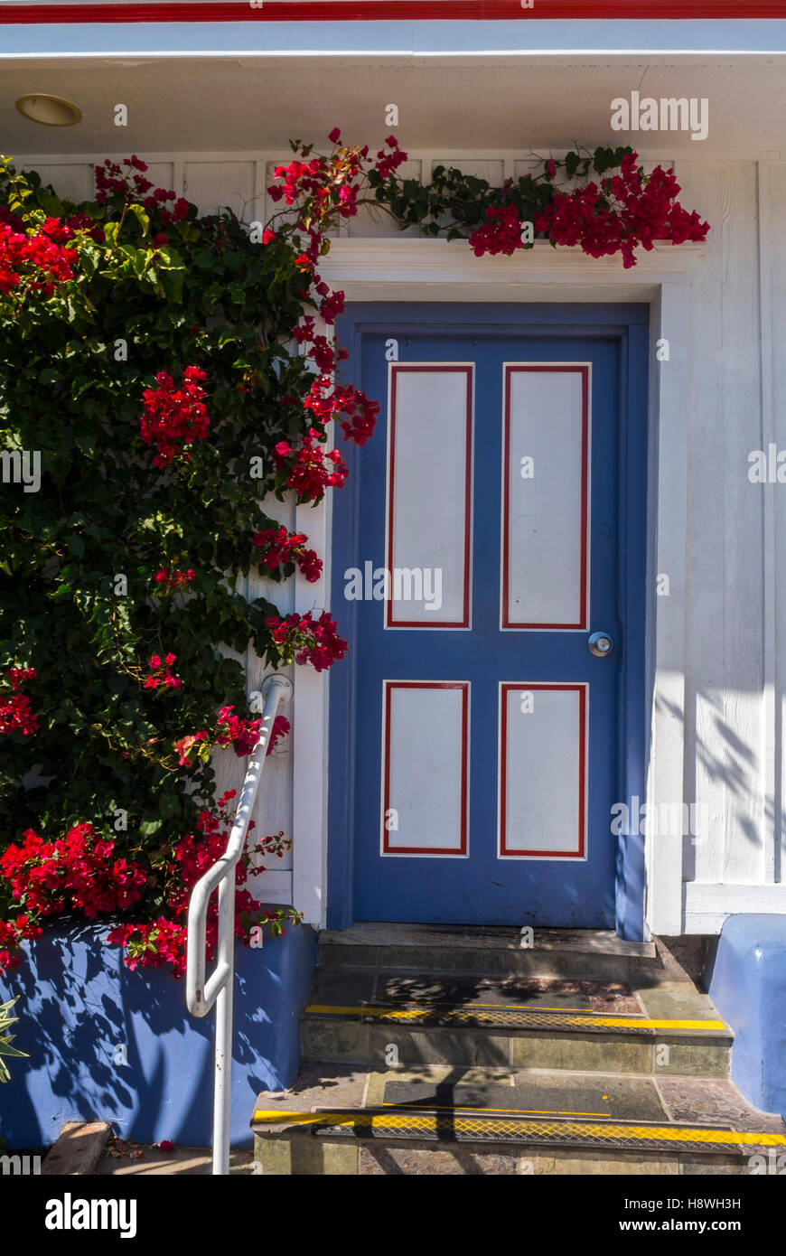 Sausalito, CA, USA, Detail, Painted Door to American Restaurant, 'Bar Bocce » Americana suburb Stock Photo
