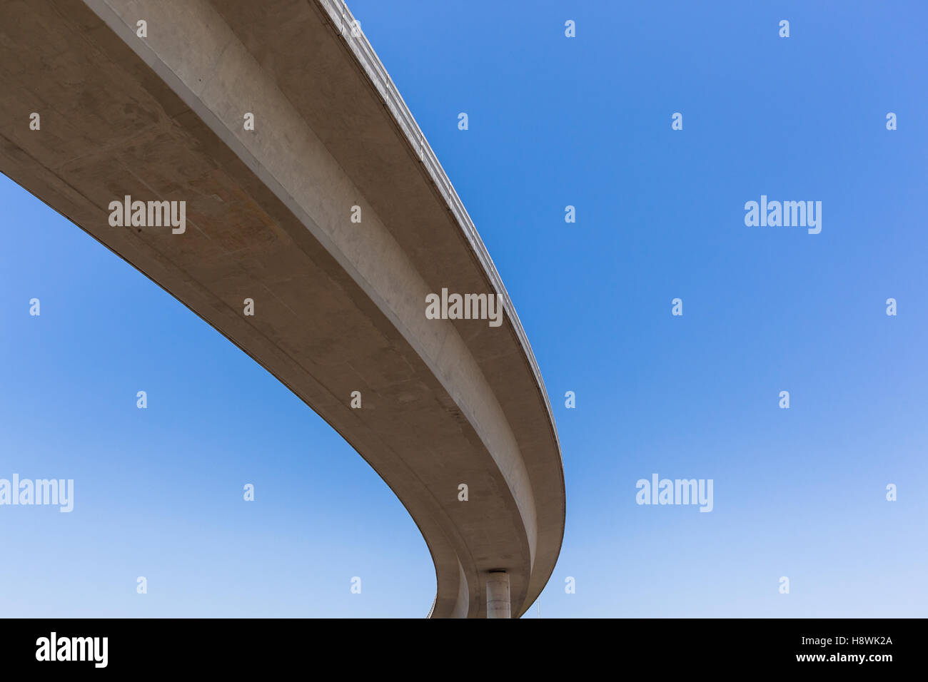 Road highway junction overpass vehicle entry exit ramp overhead photo