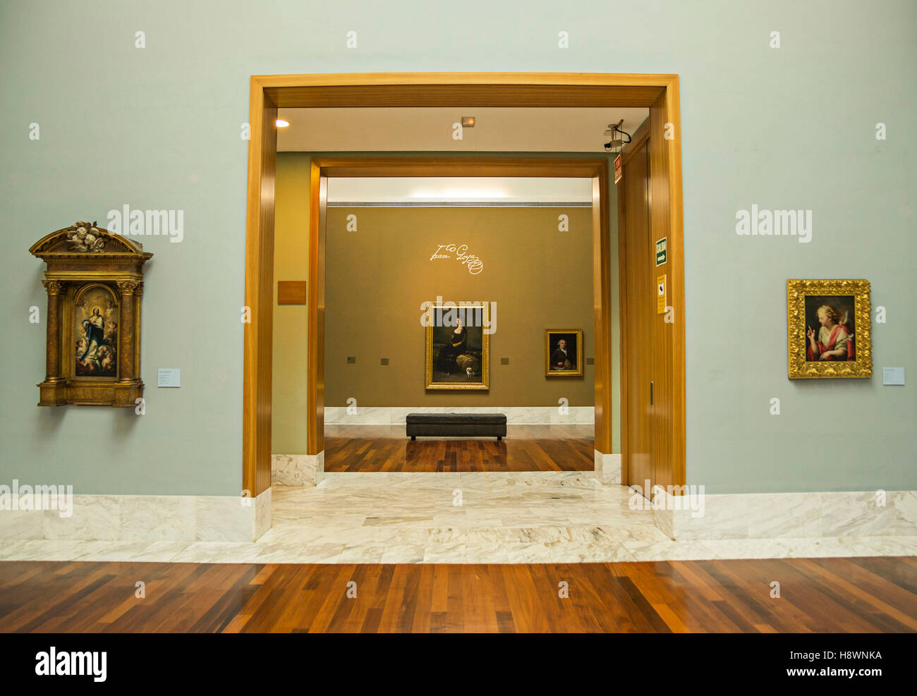 Interior of Fine Arts Museum of Valencia (San Pio V) , Spain Stock Photo