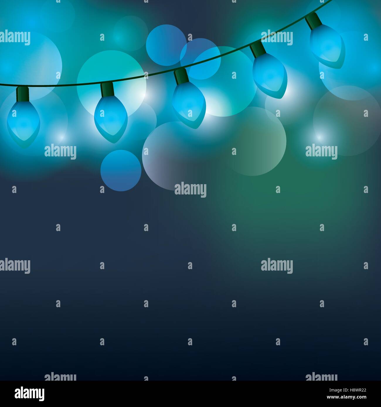 extension cord blue christmas lights background. colorful design