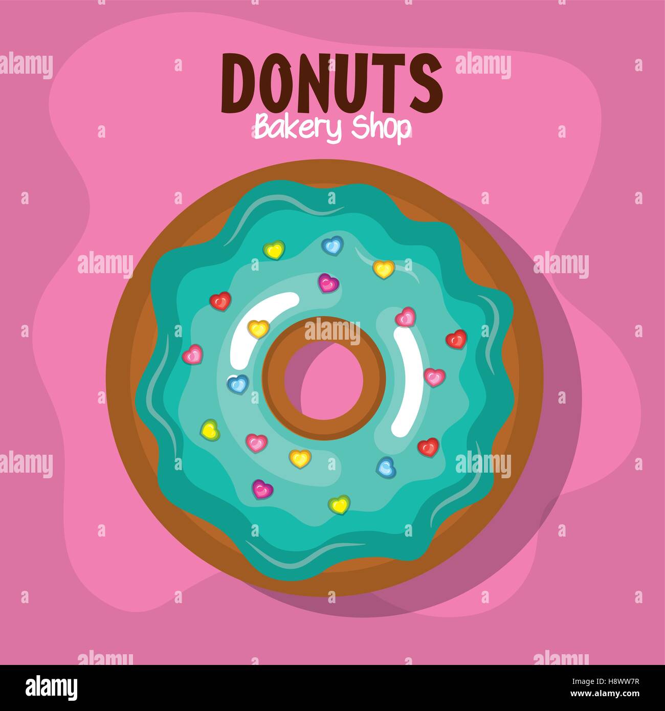 delicious donuts bakery shop vector illustration design Stock Vector ...