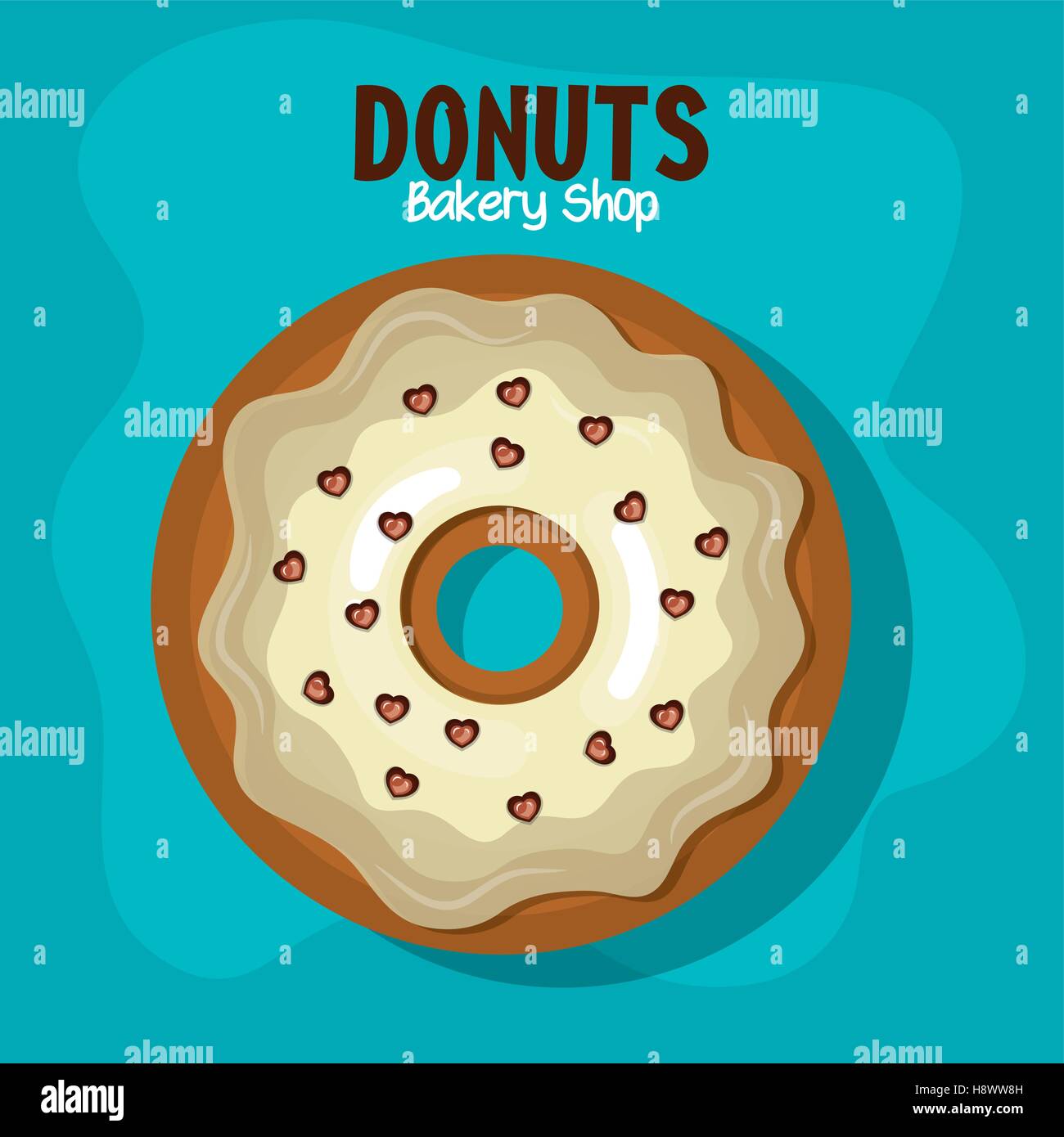 delicious donuts bakery shop vector illustration design Stock Vector ...