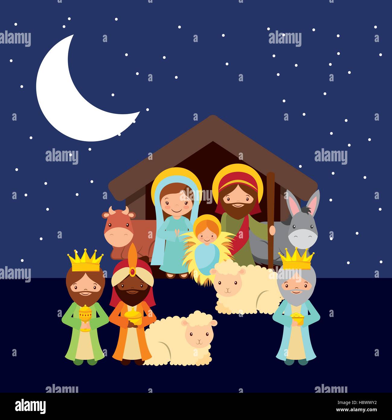 Holy Family with Animals Luminary