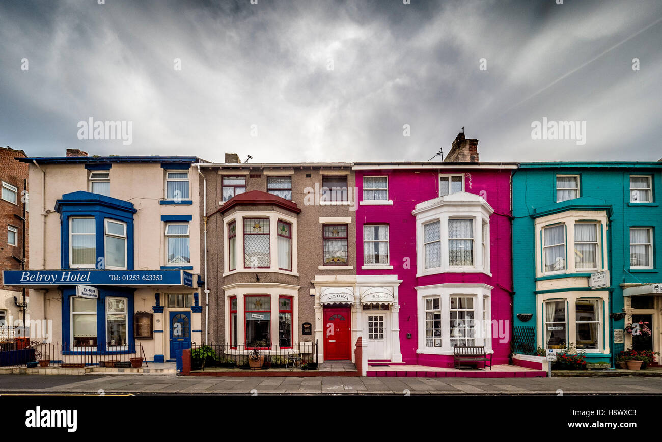 Colourful painted guest houses and B&B's in Hull Road, Blackpool, Lancashire, UK Stock Photo Alamy Colourful painted guest houses and B&B's in Hull Road, Blackpool, Lancashire, UK Stock Photo Alamy