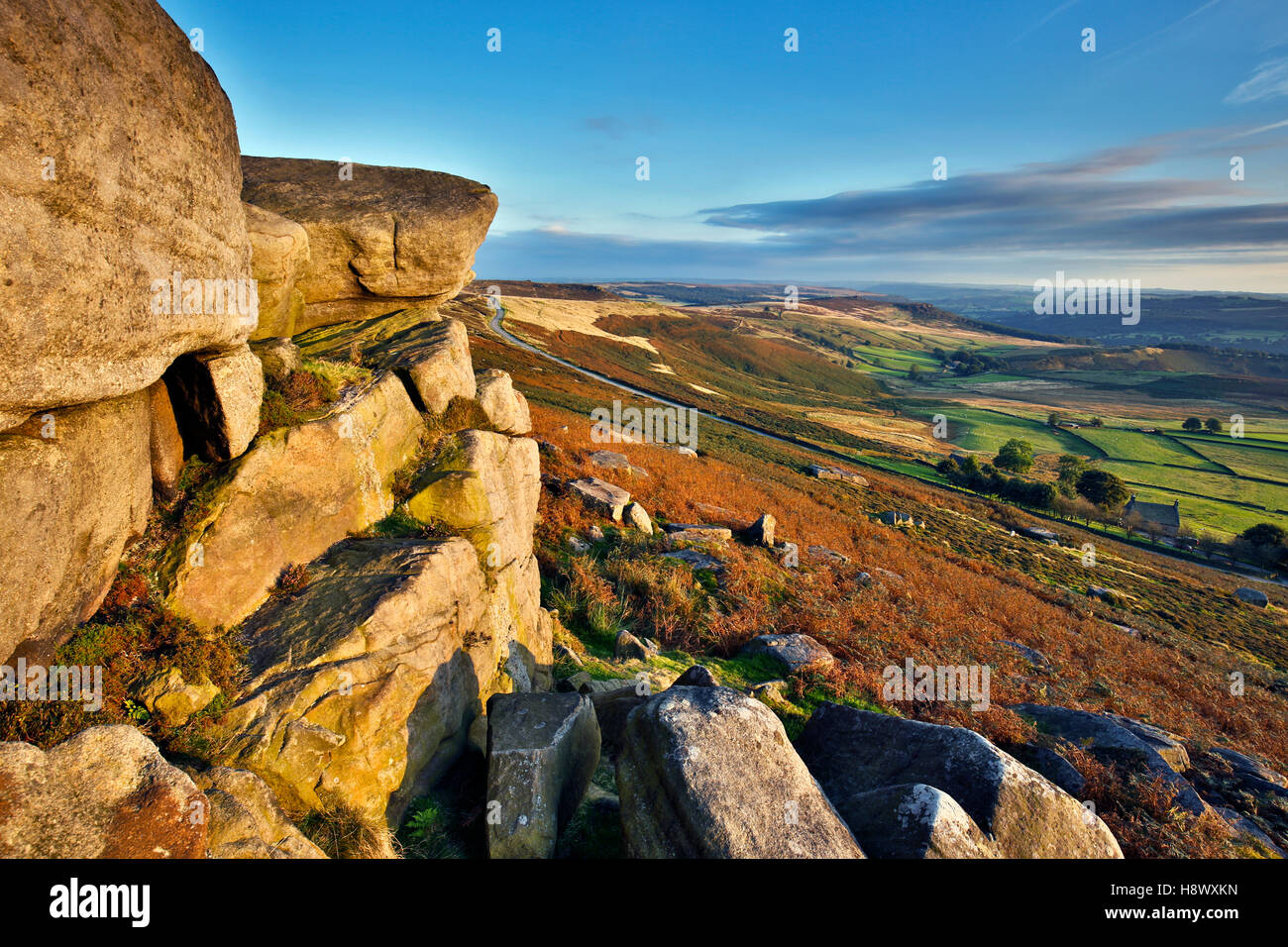 Stanage Edge; Peak District; UK Stock Photo