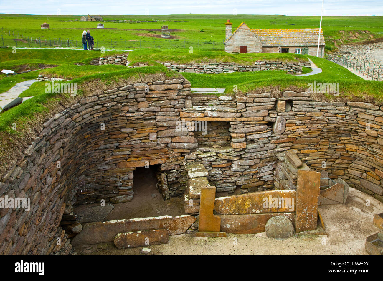 Neolithic village of Skara Brae - Scotland Orkney Mainland Stock Photo