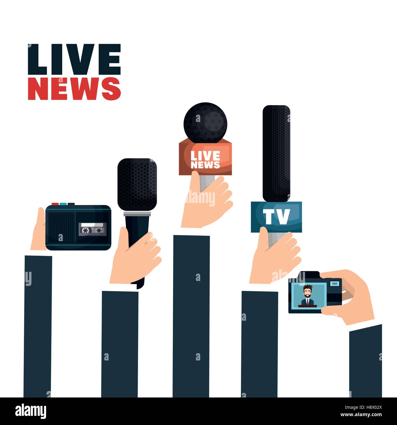 live news equipment icon vector illustration design Stock Vector Image