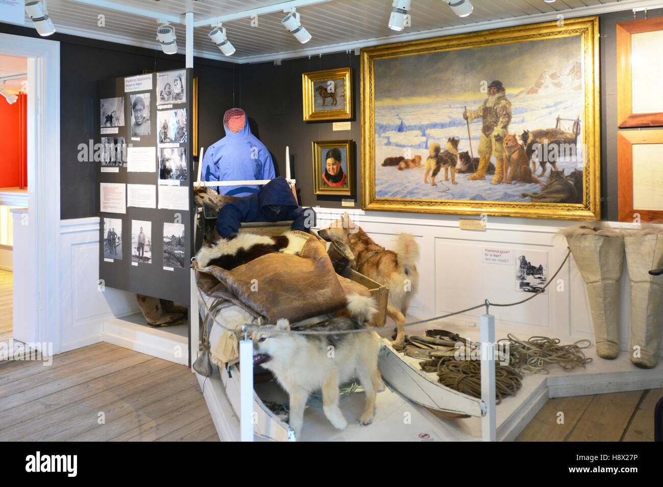 Denmark. Greenland. West coast. The museum of Knud Rasmussen, danish explorator, in the village of Ilulissat. Stock Photo