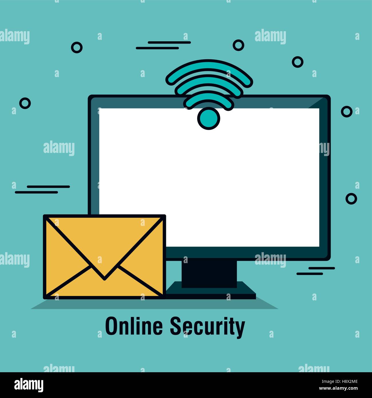 online security flat icons vector illustration design Stock Vector ...