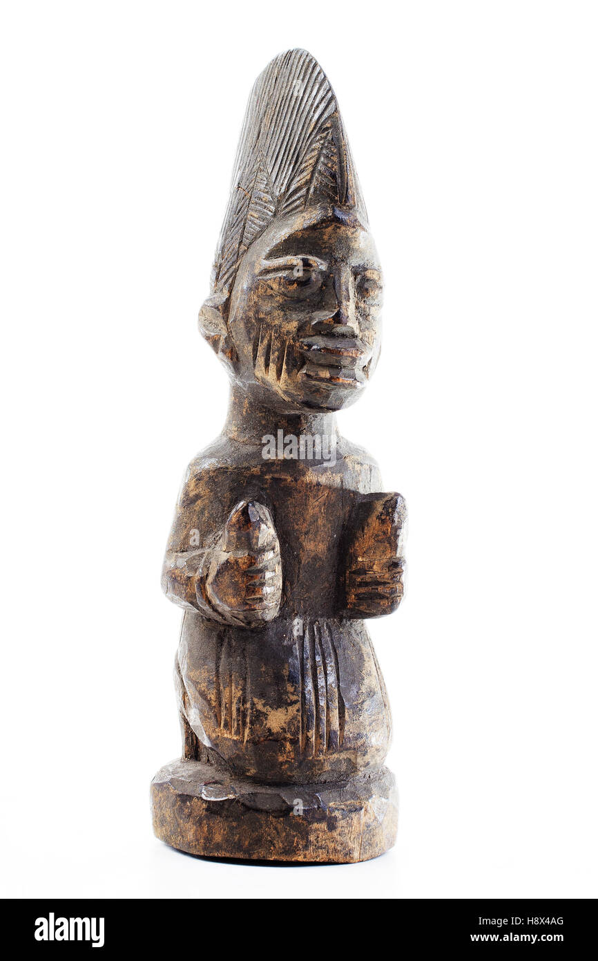 Antique wood wooden statue fertility totem native indigoneous. Hand